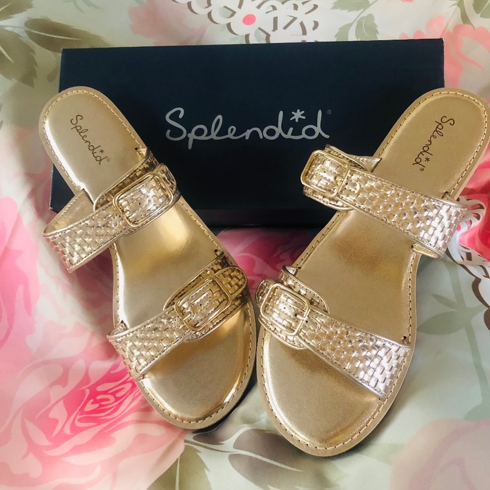 Just in NWT and in box Splendid Women’s Syara Sandals in Gold